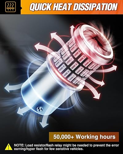 Miniatura 7 de Nilight Bombilla LED 1157, 2 unidades, 57 LED, color rojo 2057 2357 BAY15D 7528, luz de freno de freno intermitentes, luz trasera con proyector de