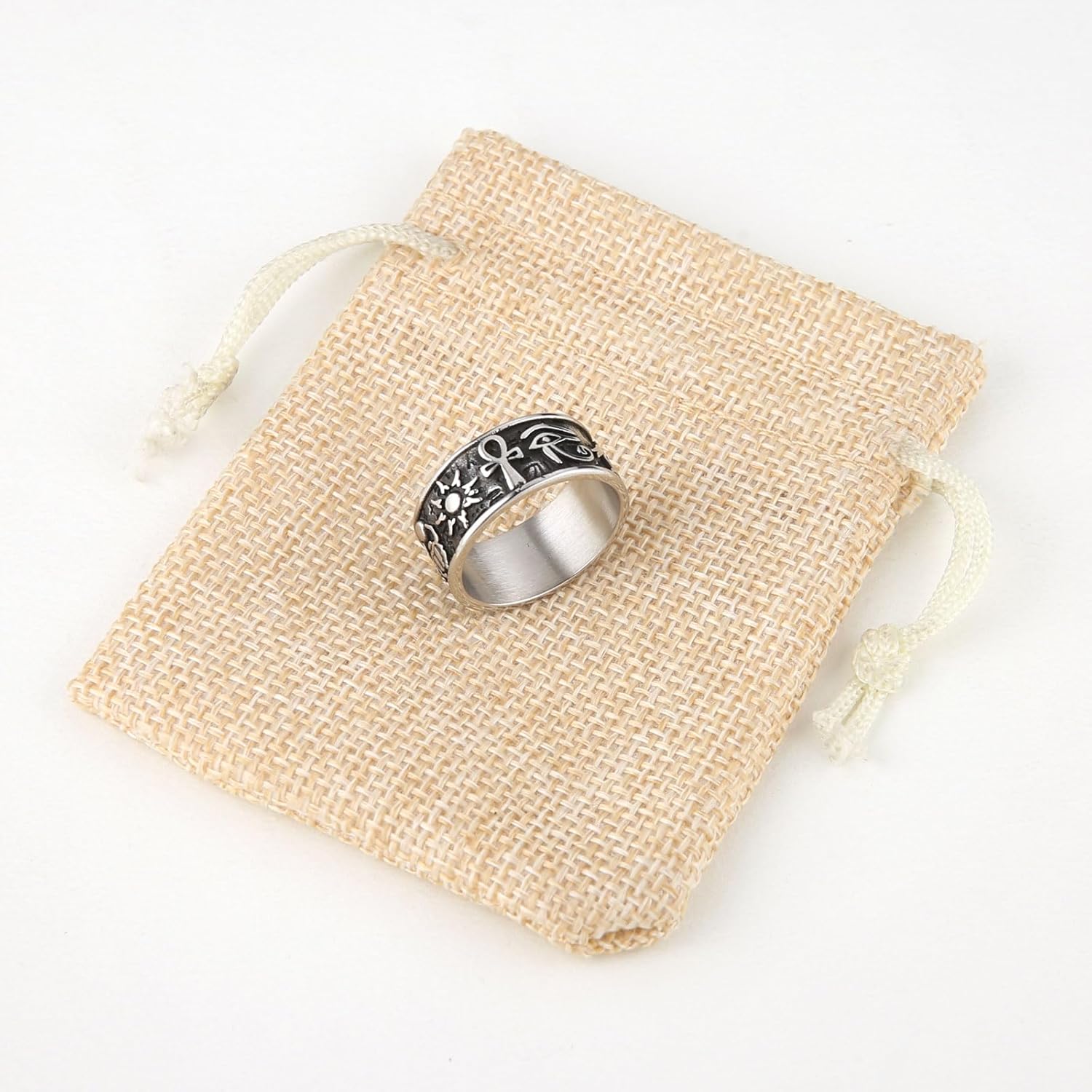 HZMAN Anillo Egipcio Antiguo Acero Inoxidable Ankh Paraguay Ubuy