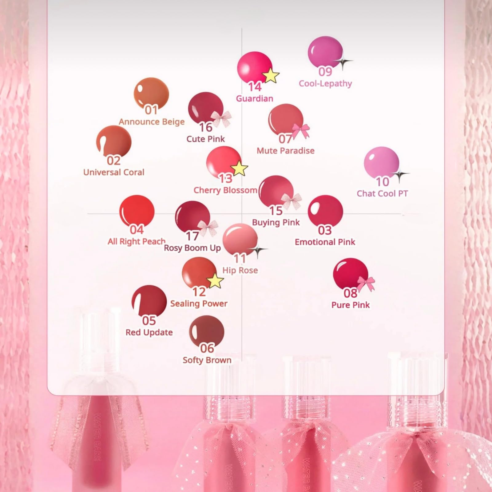 Peripera Doğal Tonlarda, Uzun Süre Kalıcı, Işıltılı Tint Water Bare Tint (#15 Buying Pink)