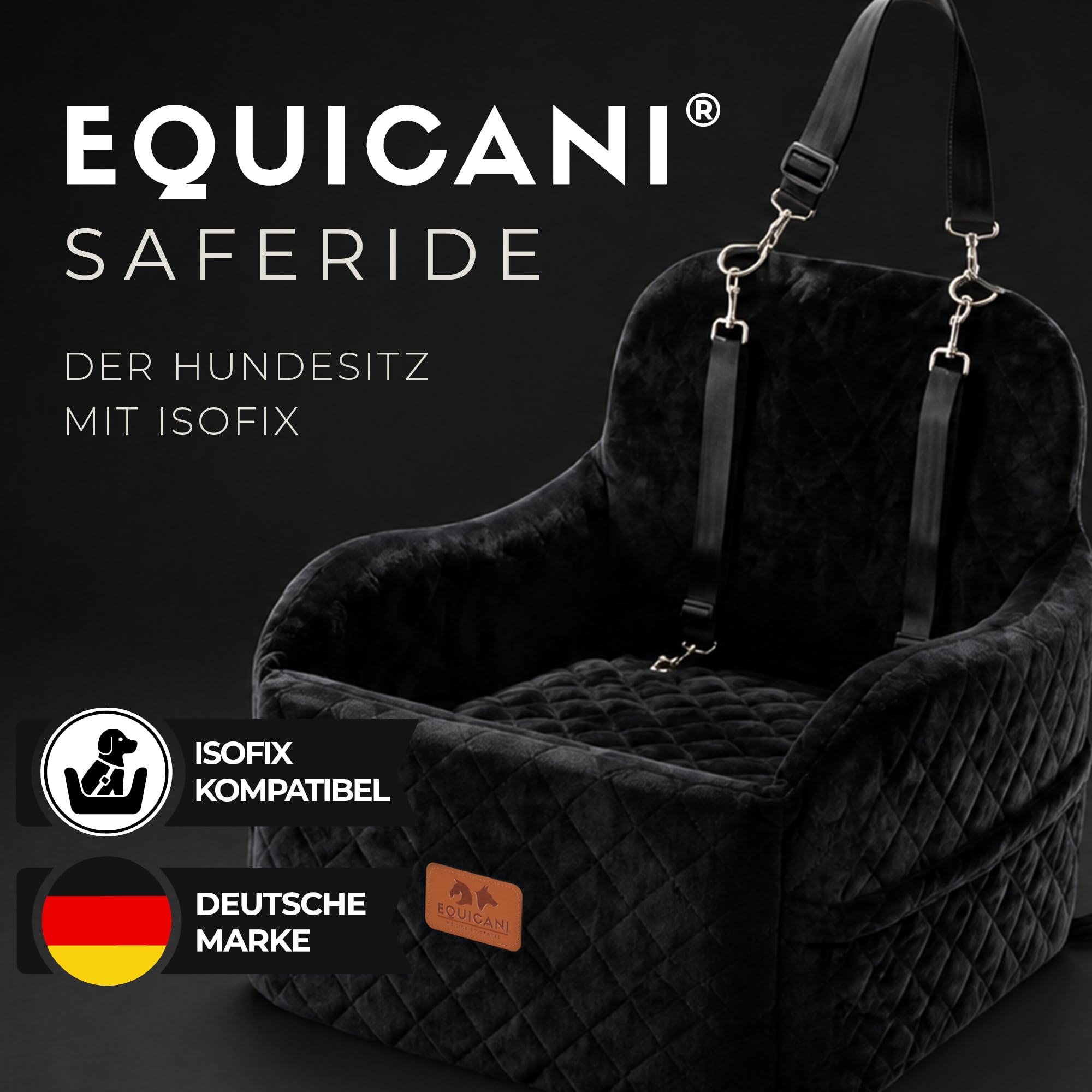 SAFERIDE Hundesitz mit Isofix für Auto und Reisen mit Haustier