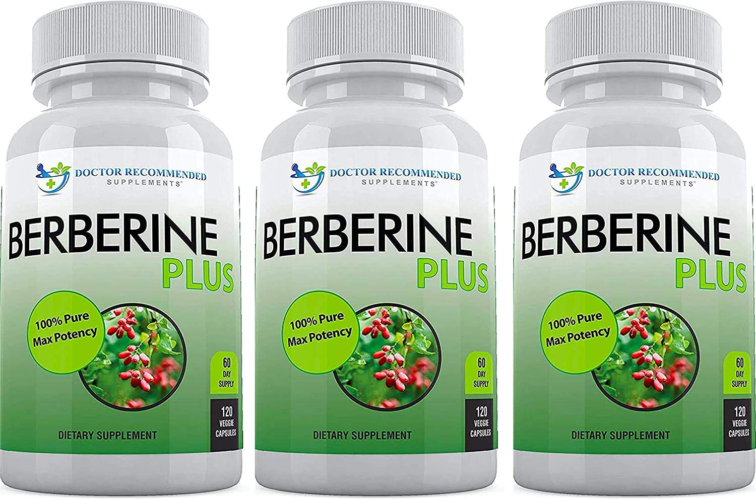 Berberine Plus with Royal Jelly - 1200mg Per Serving - 120 Veggie Capsules, Supports Glucose Metabol