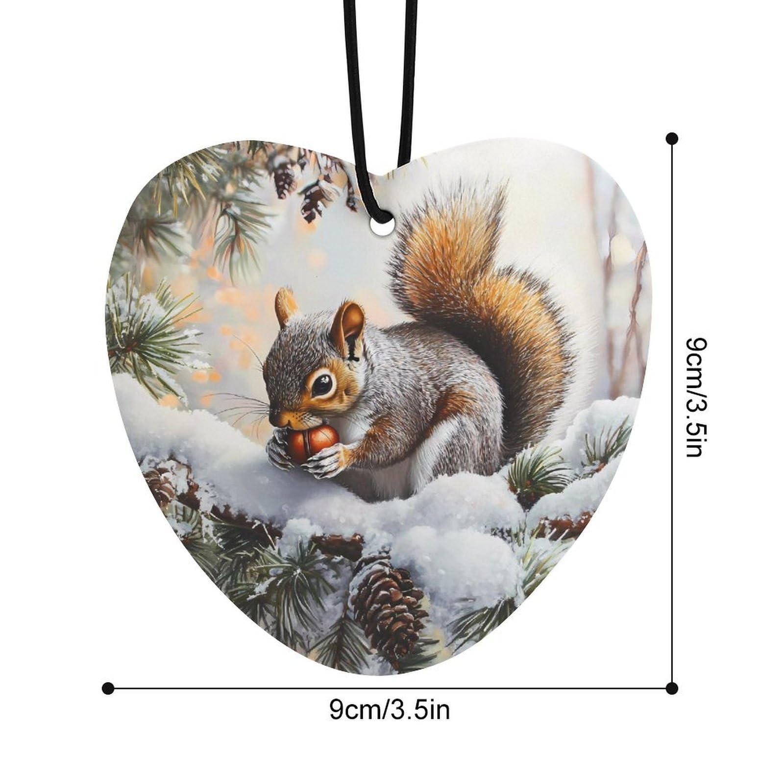 Squirrel Cute Animal Car Air Freshener Hanging Aromatherapy Tablets for Car Accessories Love form