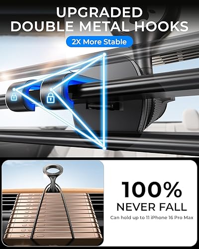 Miniatura 4 de MRGLAS Soporte para automóvil MagSafe 2025 rotación de 360 40 imanes fuertes mejorados Soporte magnético de ventilación de aire para teléfono gancho