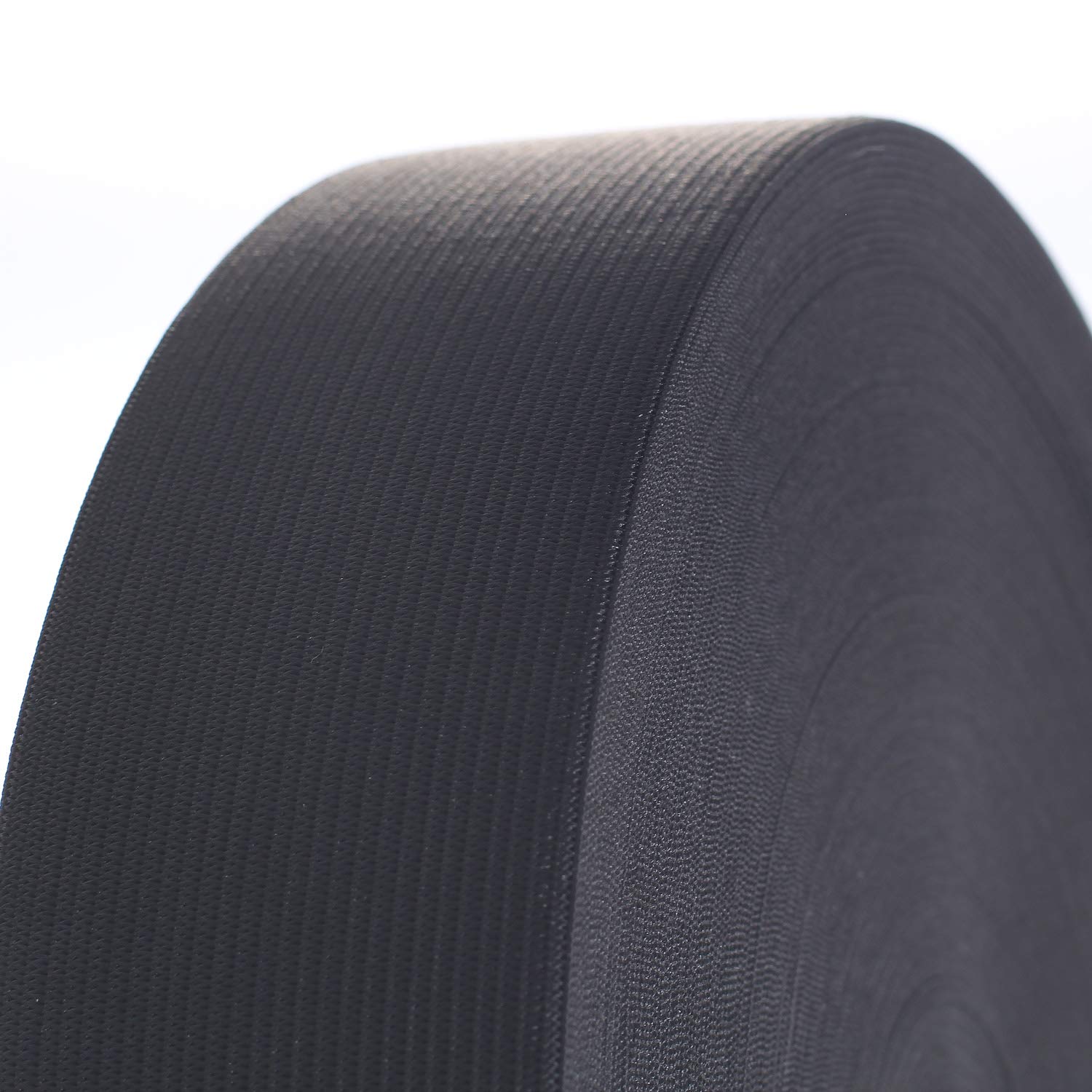TUKA-i-AKUT 80 Metros x 100mm Elásticas Planas Bandas de Costura, Bandas de elástico de Cuerda, para la Ropa Personalizada, Artesanía DIY Hogar, 80m(2x40m) Largo, 100mm Ancho, Negro TKB5092-black-2X