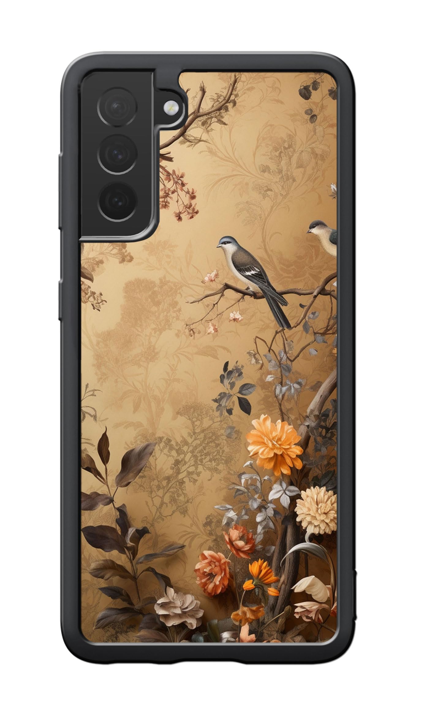 Jeuloth for Samsung Galaxy S23 Phone Case - Vintage Flowers and Birds Designed Phone Cases - TPU Phone Cases - Drop Protection
