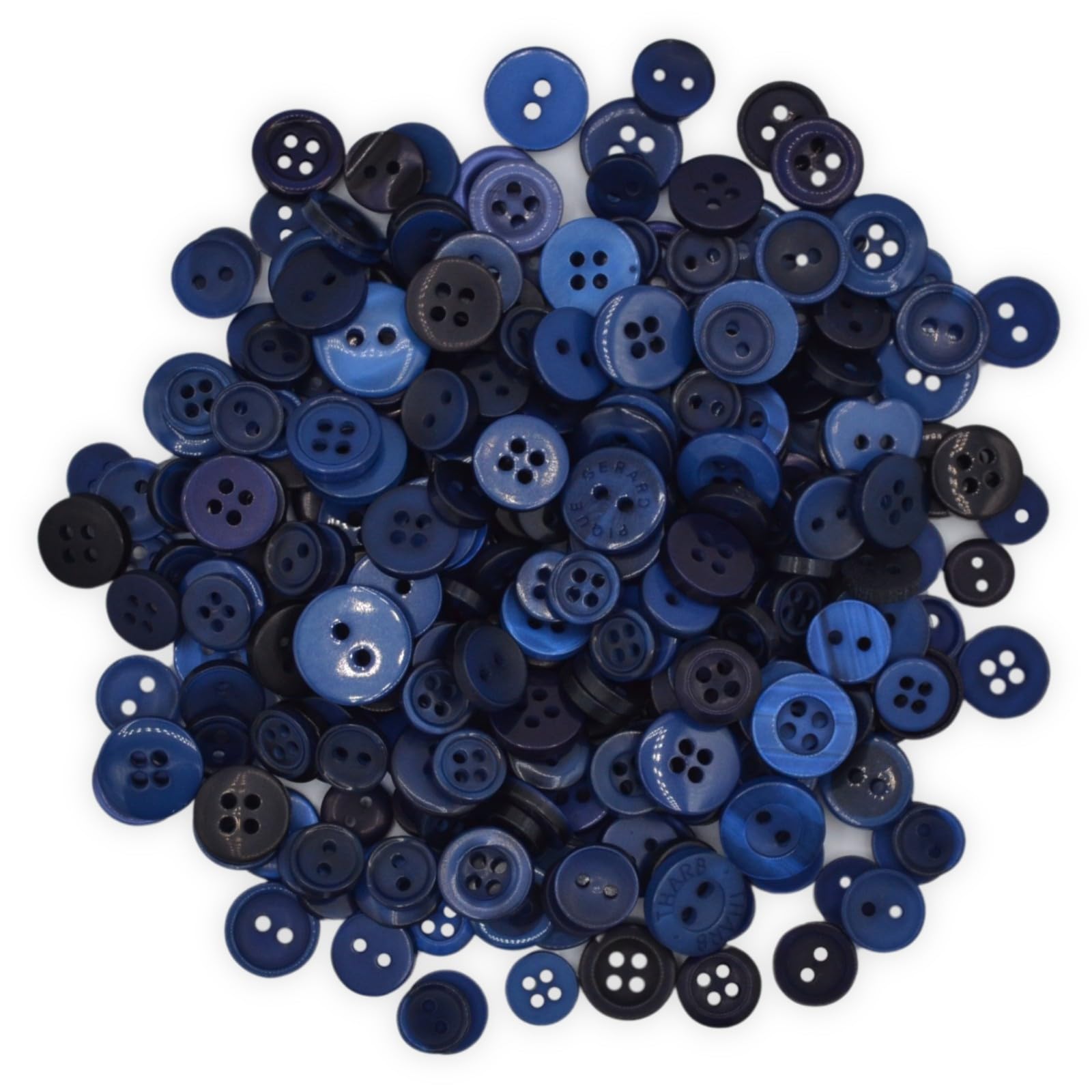 celloexpress Tiny Buttons - Single Colours Small Sizes Mini Crafts Sewing Card Embellishments (Navy Blue, Pack of 250g)