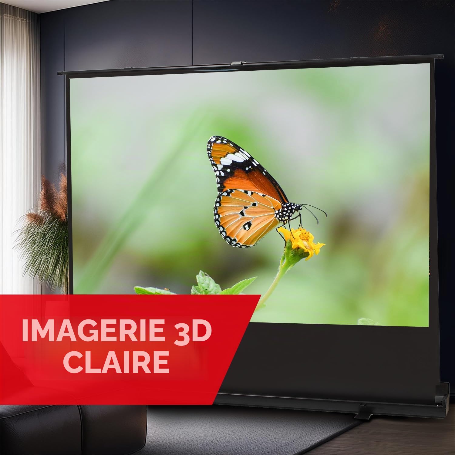 Maclean MC-213 Écran de Projection Portable Compact Sol 100" 16:10