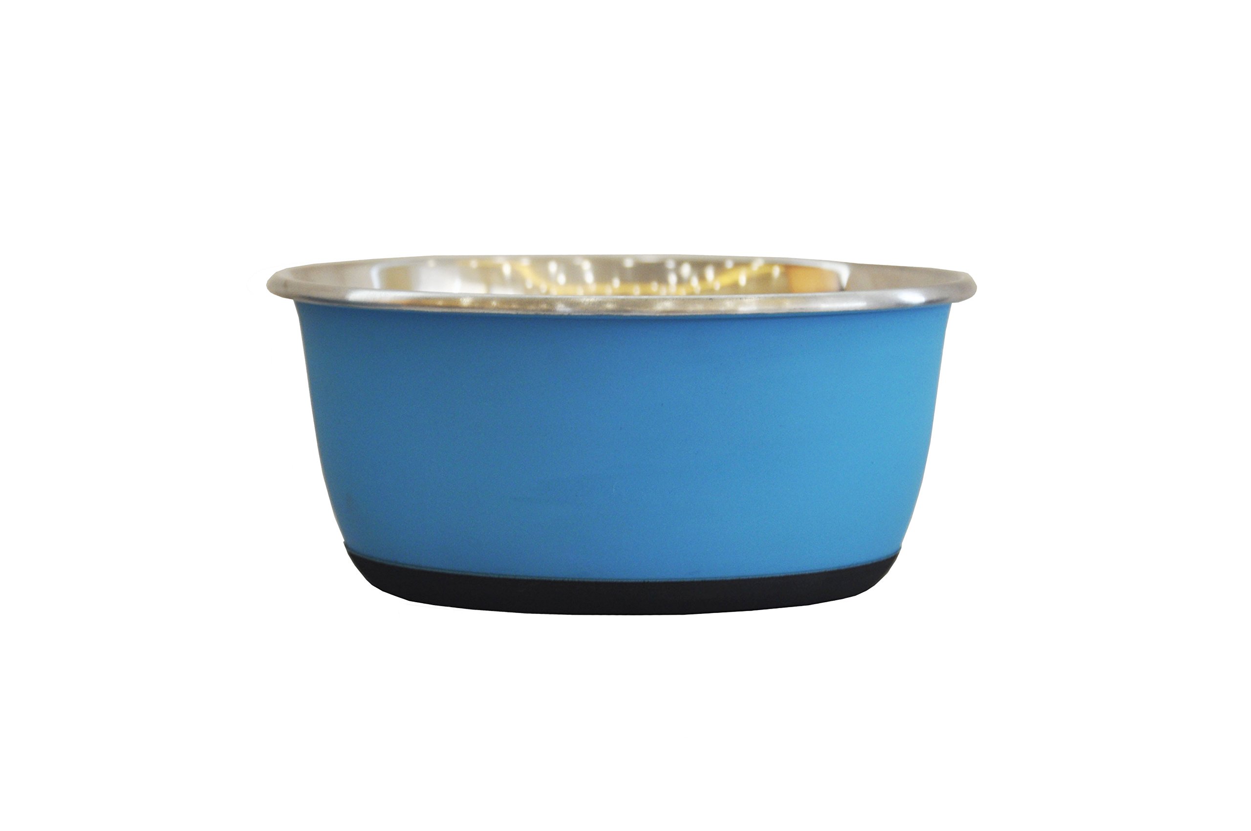 TYROL - Cuenco de acero inoxidable antideslizante para gato, perro, animales de compañía, 16 cm, 1 Unidad ( Paquete de 1)