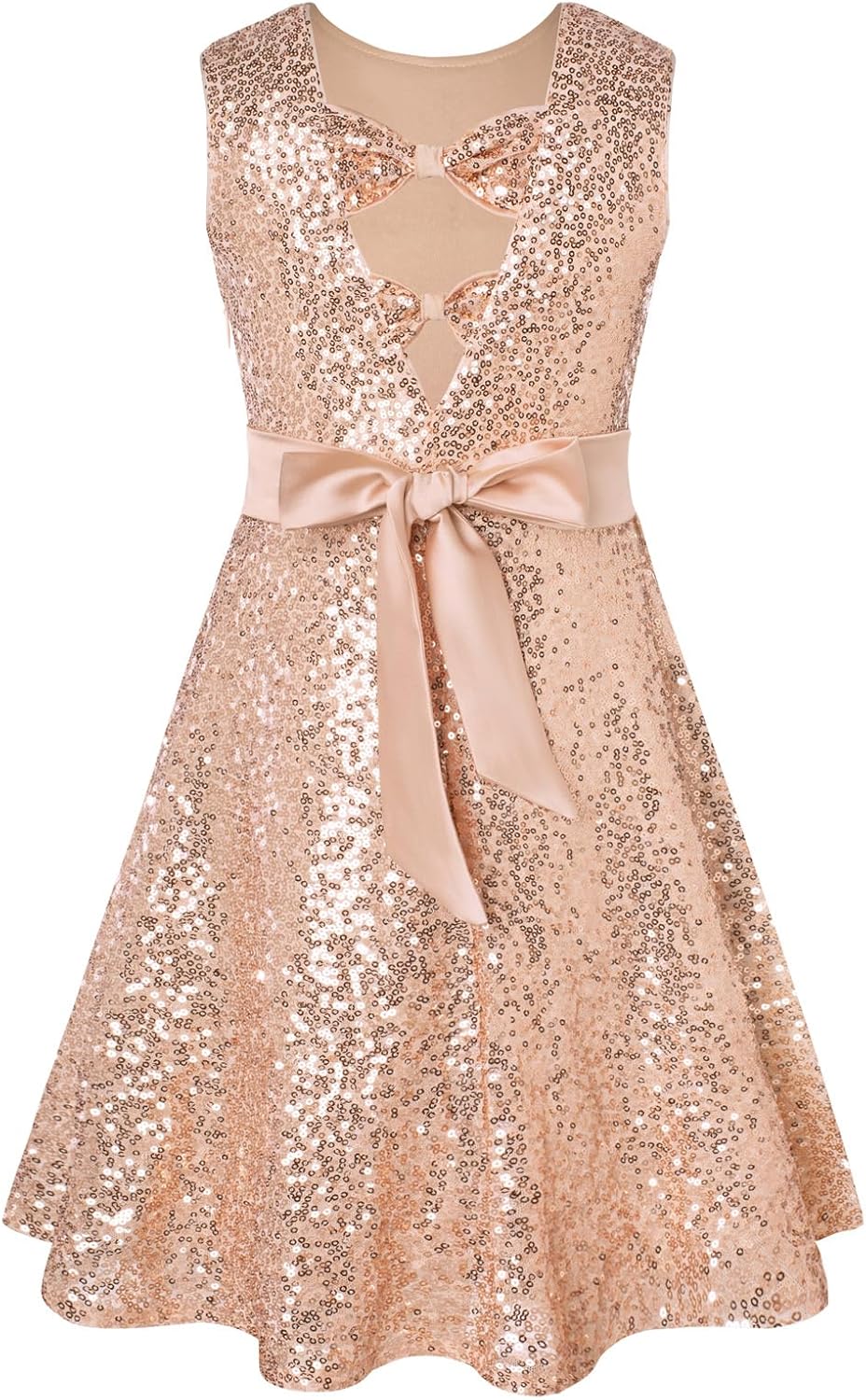 GRACE KARIN Girls Sequin Sparkly Dress Kids Party Birthday Fancy Formal Cocktail Pageant Christmas Dresses Size 6-14Y - Image 8