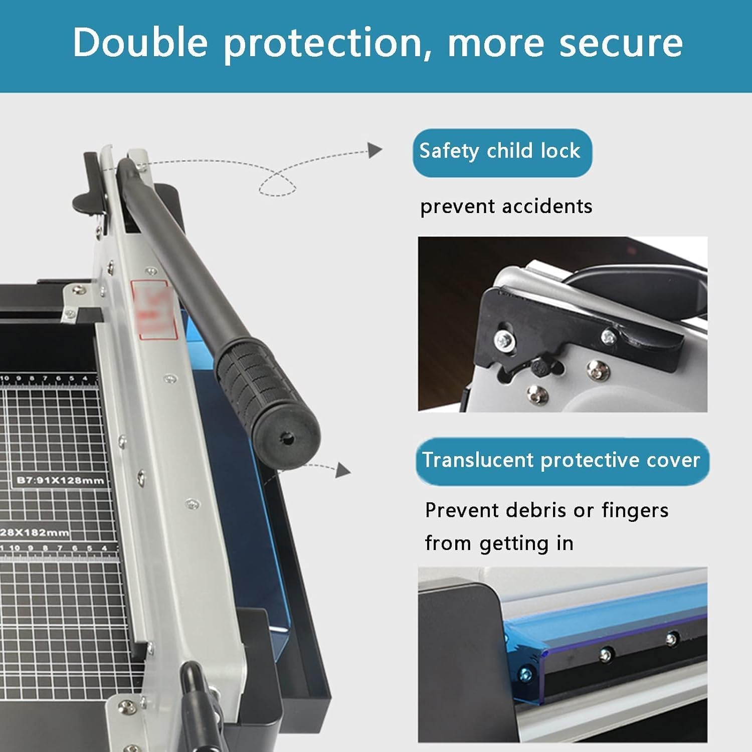 手動グリッド付き裁断ナイフ 400枚スタックトリマー手動ペーパー