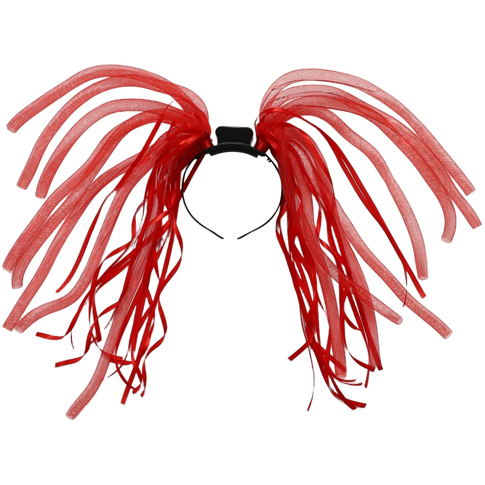 Runhomal Adults Led Light Up Noodle Headband Flash Rave Hair Hoop For Halloween Christmas Nightclub Party Red One Size