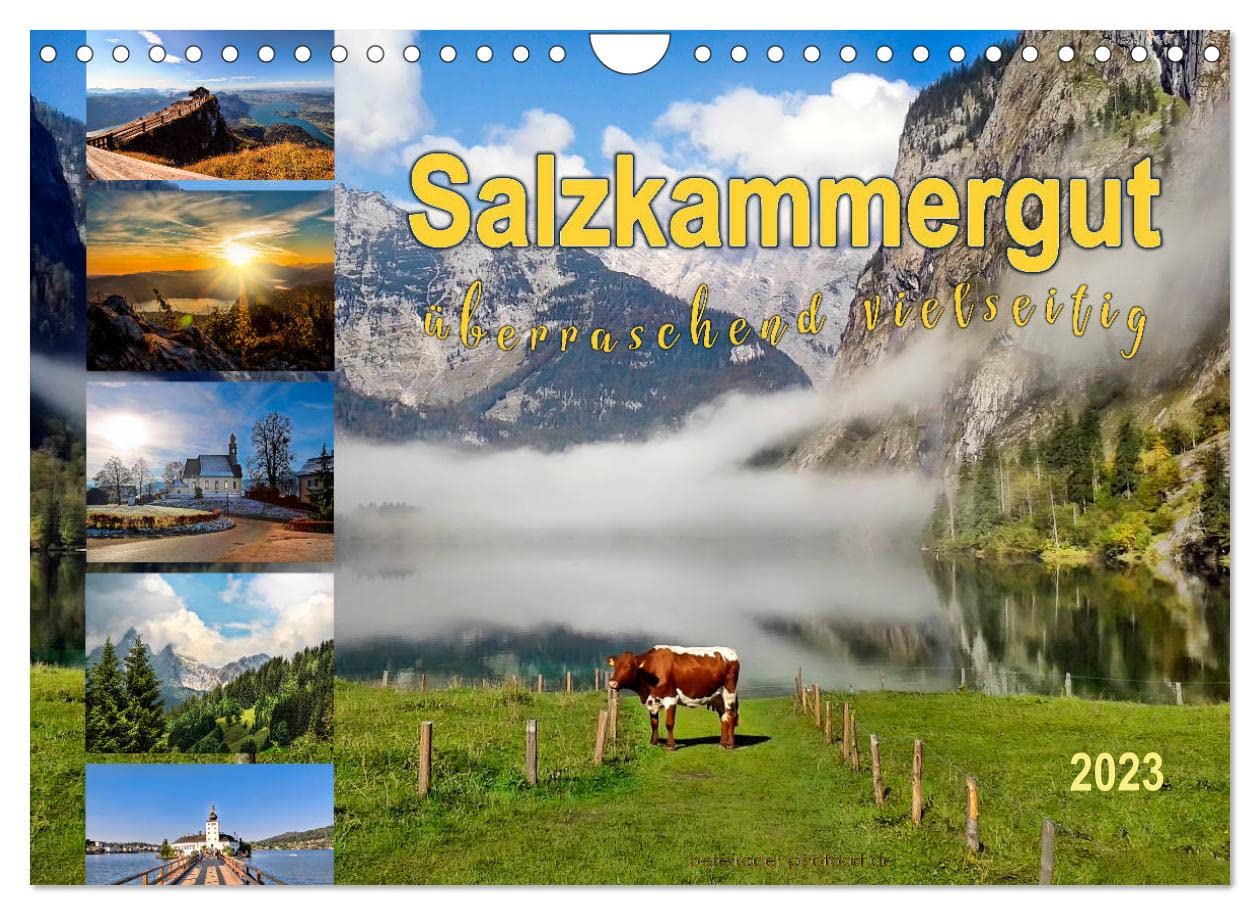 Salzkammergut, überraschend vielseitig (Wandkalender 2023 DIN A4 quer): Das Salzkammergut besticht mit Bergen, Seen und schönen Aussichten. (Monatskalender, 14 Seiten) (CALVENDO Orte)