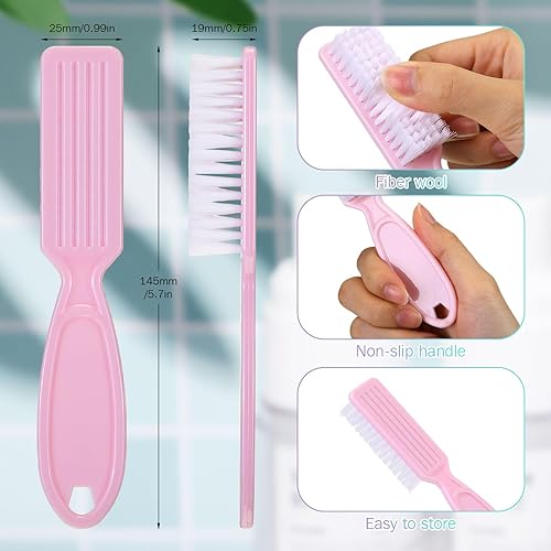 Miniatura 8 de Patelai 30 cepillos de uñas para limpiar uñas, mango de uñas, cepillos de manicura y pedicura para limpiar los dedos de los pies y las uñas, 5