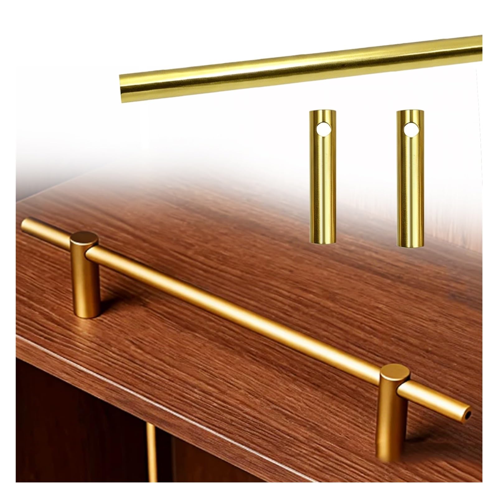 Hphdfs Style D Aluminum Shelf Guard Rail 20-100Cm, Decor Tipping Rails With 2 Spindles, Customizable Length Cabinet Guardrail Bar For Dressing Tables/Bedroom/Rv(,20Cm/7.9In)