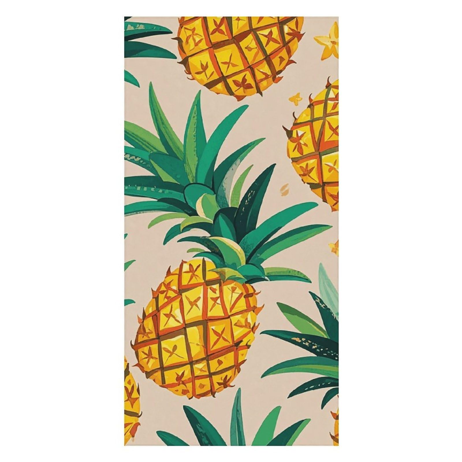 Pineapple Pattern Beach Towels Extra Large, Quick Dry Absorbent Multipurpose, Oversized Beach Towel, Sand Free Foldable Lightweight, Travel Towel, For Beach Pool Camping Travel Vacation, 63x31.5 in