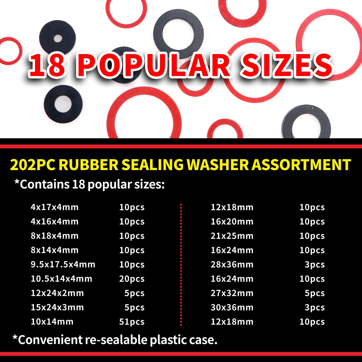 220 Pezzi Kit Guarnizioni O-Ring In Gomma E Fibra - Set Completo Per Riparazioni Idrauliche E Domestiche - Foto 8