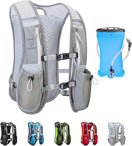 Chaleco para correr, chaleco de hidratación de 5 litros, ligero, transpirable y resistente al sudor, chaleco de hidratación ajustable para correr,
