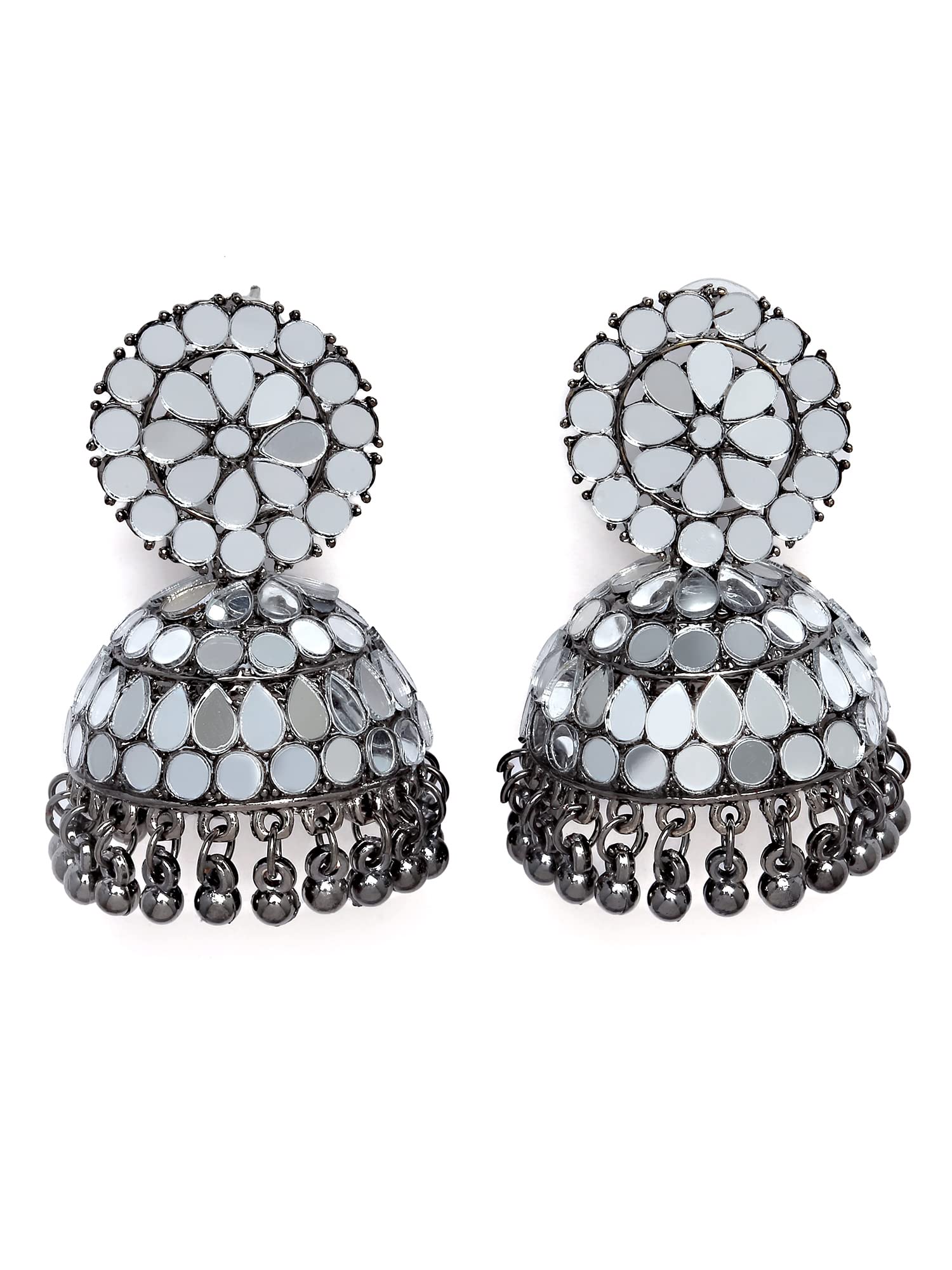 See full amazon price history chart for Karatcart Black Silver Plated Mirror Studded Jhumki Earrings for Women Karatcart Black Silver Plated Mirror Studded Jhumki Earrings for Women (B0BT1SQFYW) Amazon Price History, Amazon Price Tracker