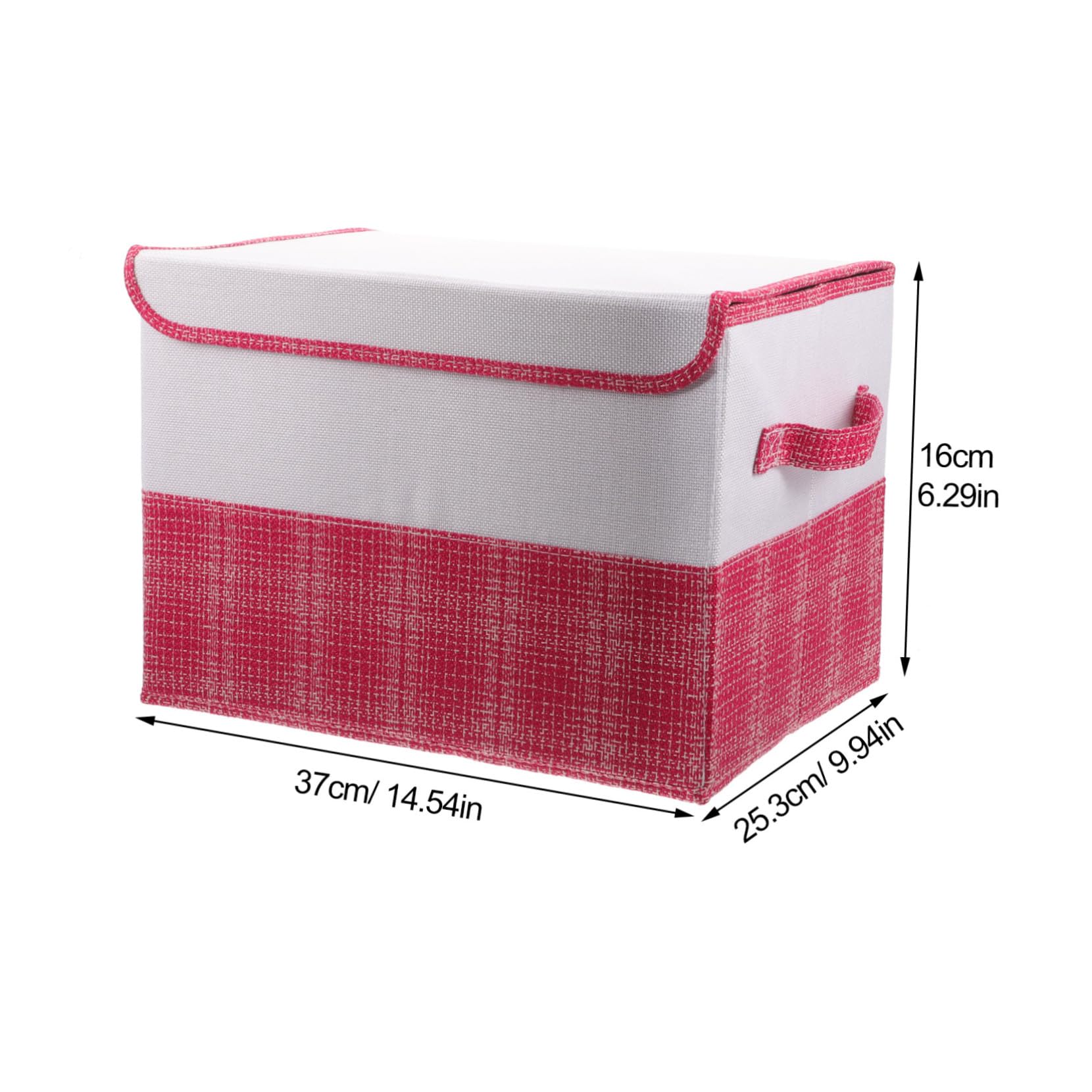 Sosoport Caja de Almacenamiento Plegable de Doble Tapa para Ropa, Blanco