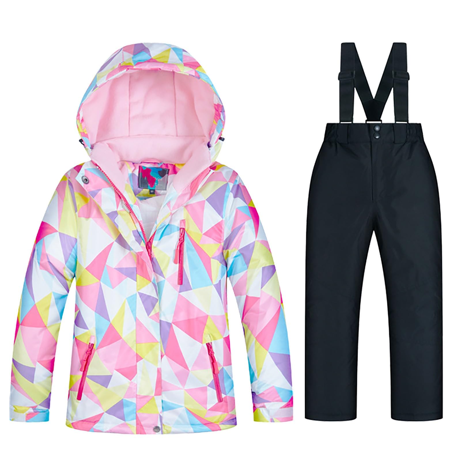 Chaqueta de esquí para niña, trajes de pantalones, abrigos de invierno a prueba de viento, vestidos para niñas