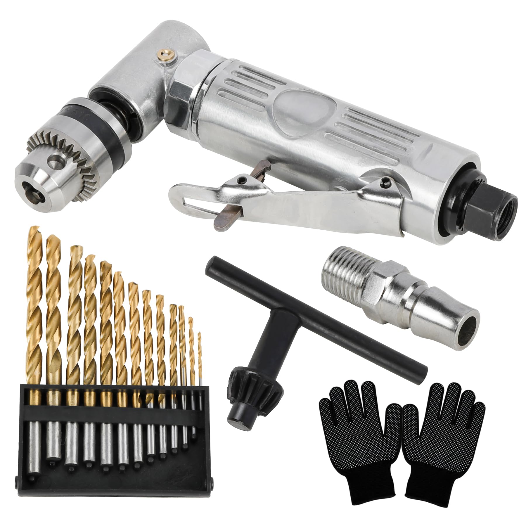 1/4'' 90 Degree Air Drill,Right Angle Drill,Pneumatic Pistol Drill, Pneumatic Drill,Pneumatic Drill, Tool Power Screwdriver Drill