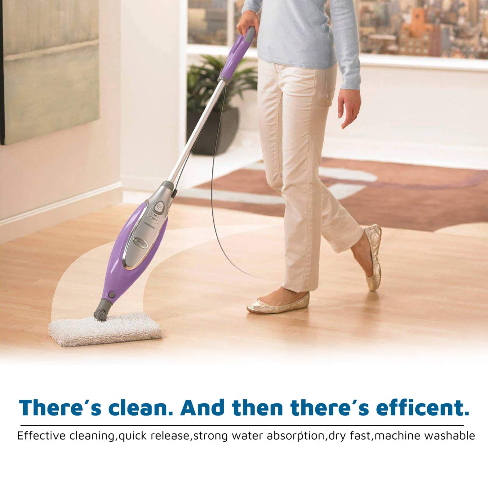 F Flammi Almohadillas de Repuesto para mopa de Vapor Shark S3500 Series S3501 S3601 S3550 S3901 SE450 S3801CO S3601D S2901 S2902 Steam Pocket Mop, Paquete de 6