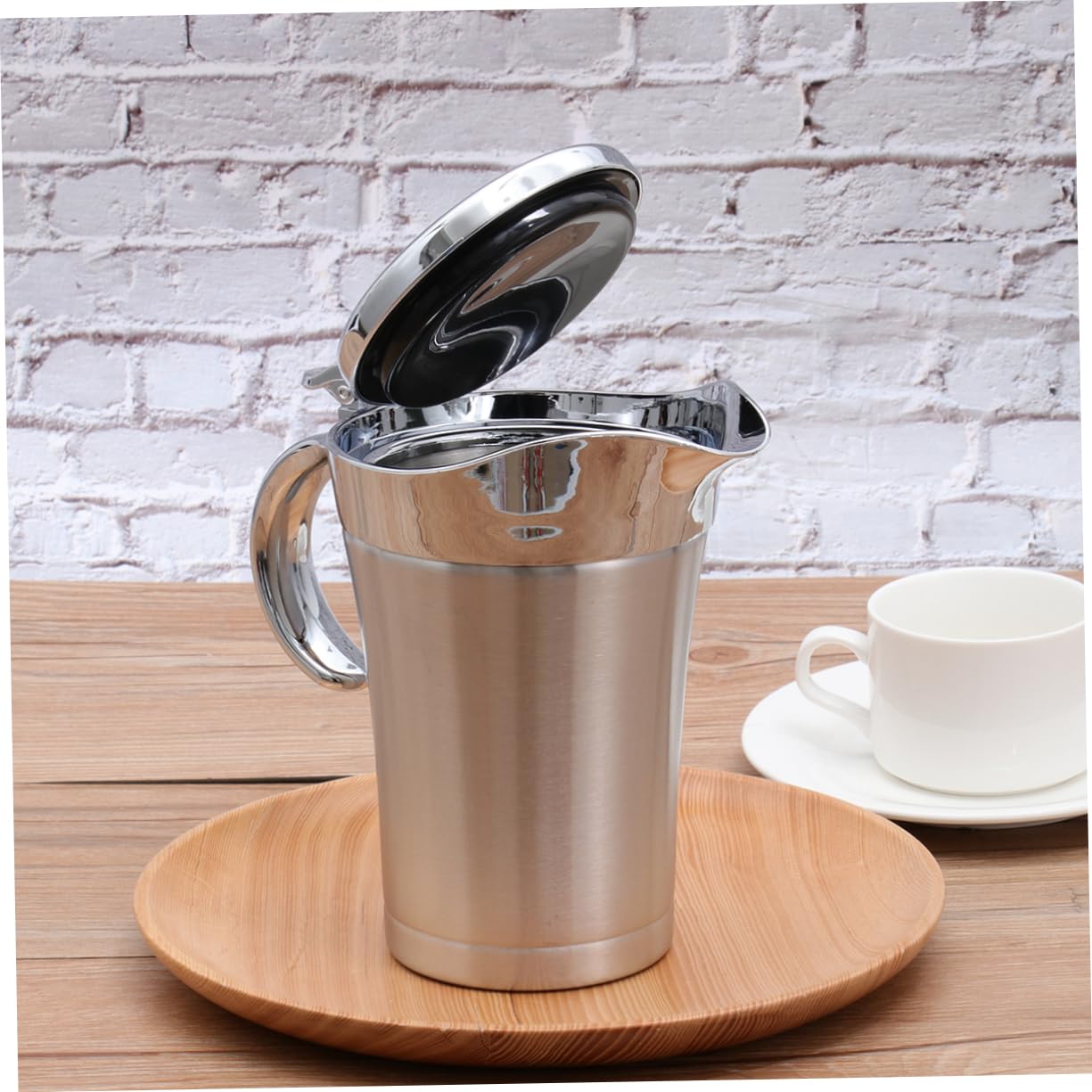 COLLBATH 1pc Oil Dispenser Gravy Dispenser Double Insulated Sauce Jug Gravy Jug Steak Sauce Bottle Insulated Gravy Boat Cream Pourper Insulated Sauce Bottle Condiment Dispenser Silver