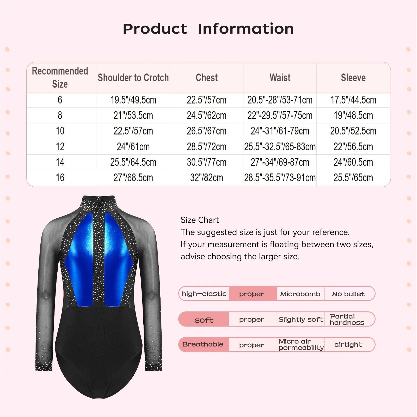 Justaucorps Enfants filles couleur bloc gymnastique justaucorps Yoga acrobatie combinaison à manches longues patinage artistique body enfants Ballet body(Gold,14)