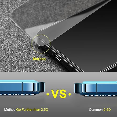Miniatura 7 de Mothca Protector de pantalla de vidrio mate para iPhone 14 Plus, antirreflejos, antihuellas, película de vidrio templado, compatible con fundas,