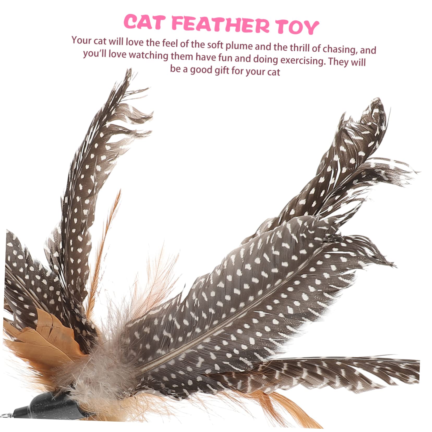 Mipcase 40pièces Recharges De Jouets à Plumes pour Chats Kit De Teasers Interactifs pour Kittens Améliorez Interactivité Et Stimulez Le Jeu