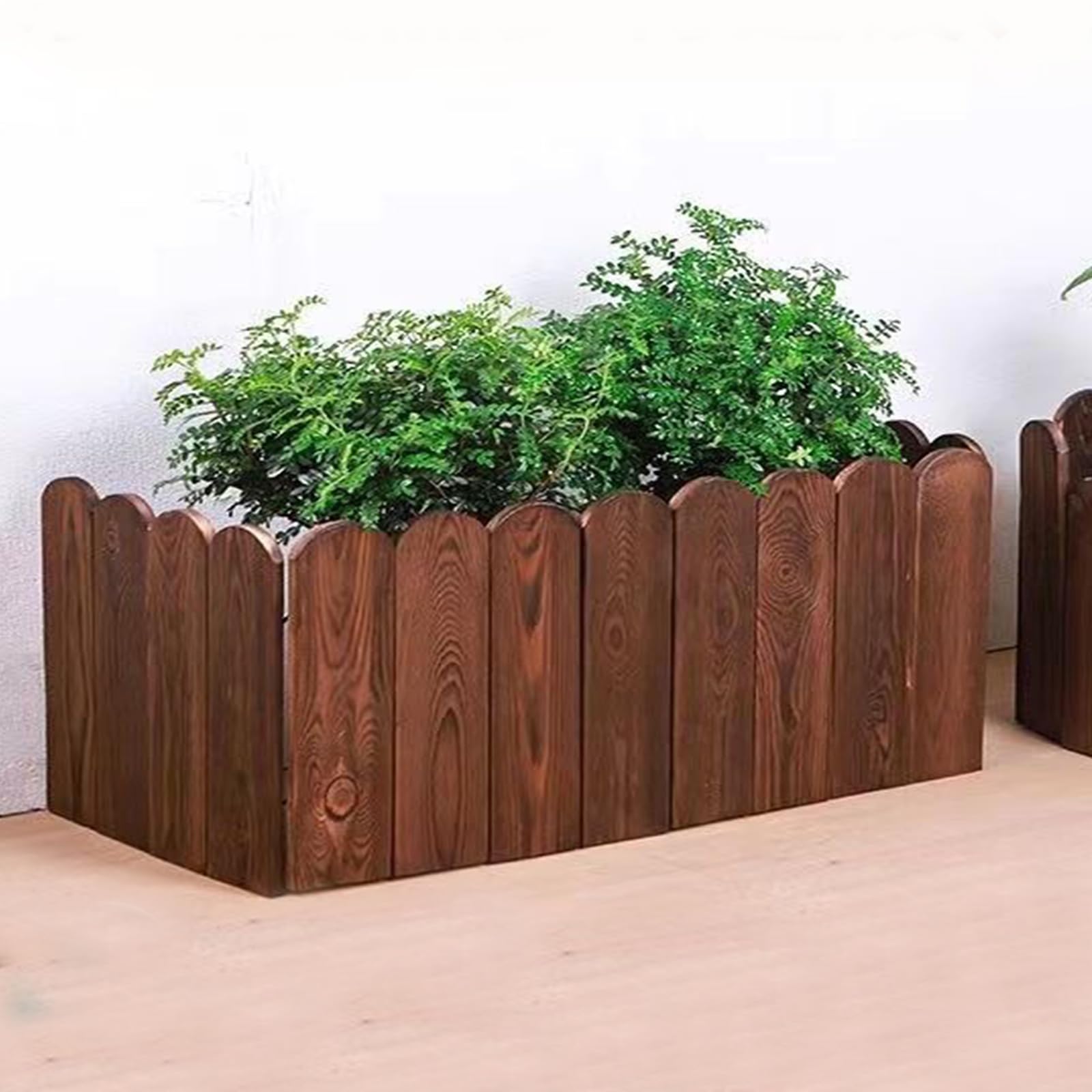 Bordura de jardín de madera, valla enrollable, valla de jardín 120x15cm, borde enrollable flexible de madera, decoración de jardín, mini valla de jardín para jardín