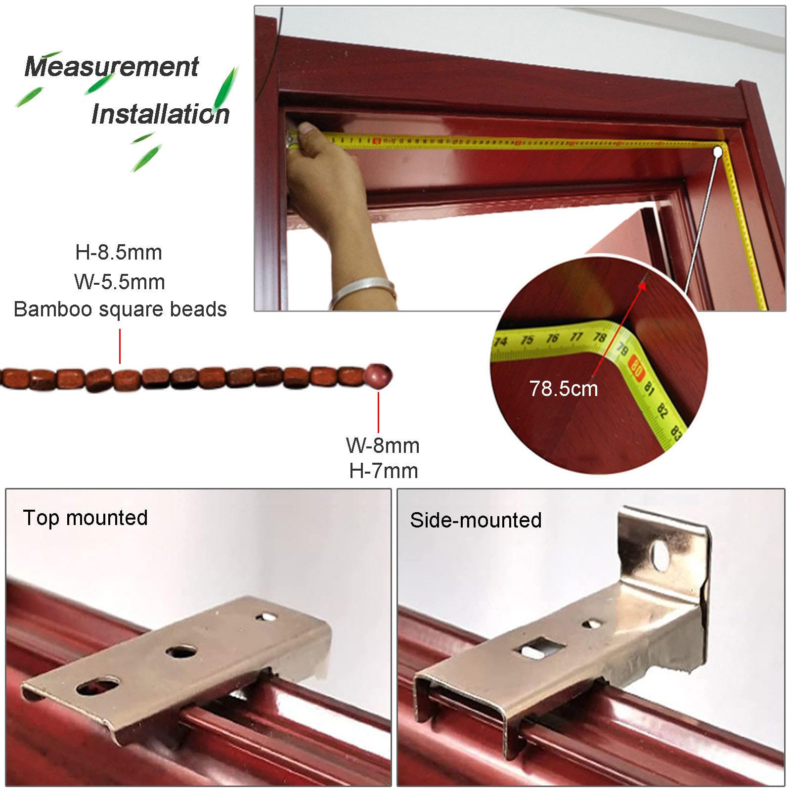 Cortina De Cuentas De Madera Marrón,Cortina De Mosca,Retro Separador De Ambientes O Decoración De Balcón,Cortinas De Privacidad Transpirables,60-145cm De Ancho,para Puerta,70strands-140x210cm