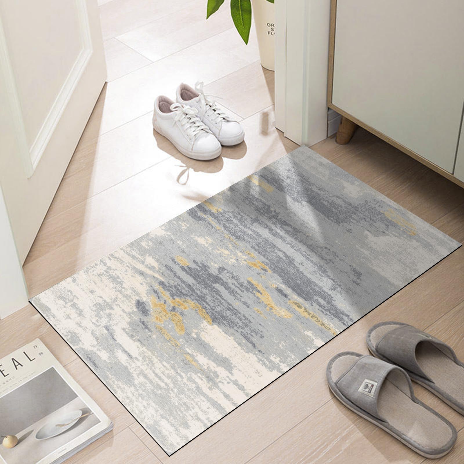 Tapis de sol absorbant et lavable paillasson fin entrée caoutchouc 76cm