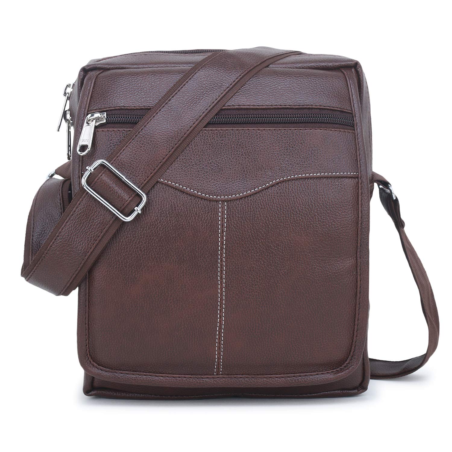 gold sky Stylish PU Synthetic Leather Men's Sling Bag Cross Body Travel Office Business messenger-picture-14