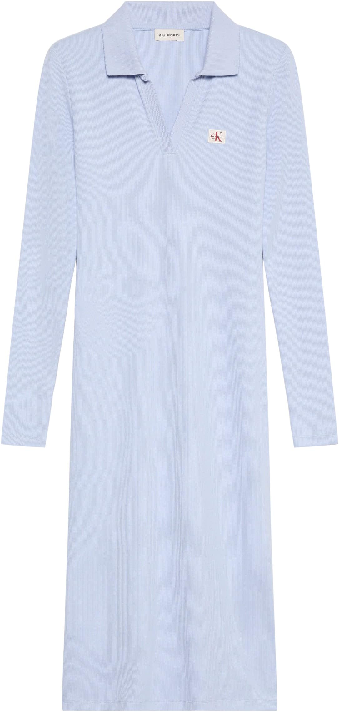 Calvin Klein LS Woven Label Johnny Collar Mid Lv047e202g Vestidos Mujer