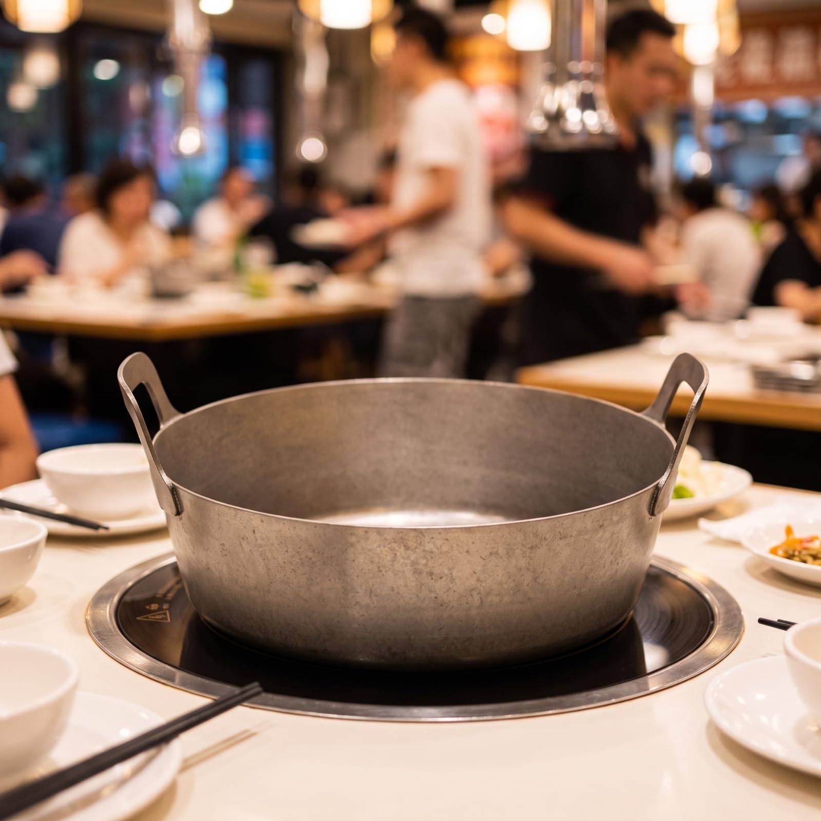 Gralara Olla Acero Inoxidable con Resistente Al Temperatura Alta para Restaurantes, Cenas Familiares, 34cm