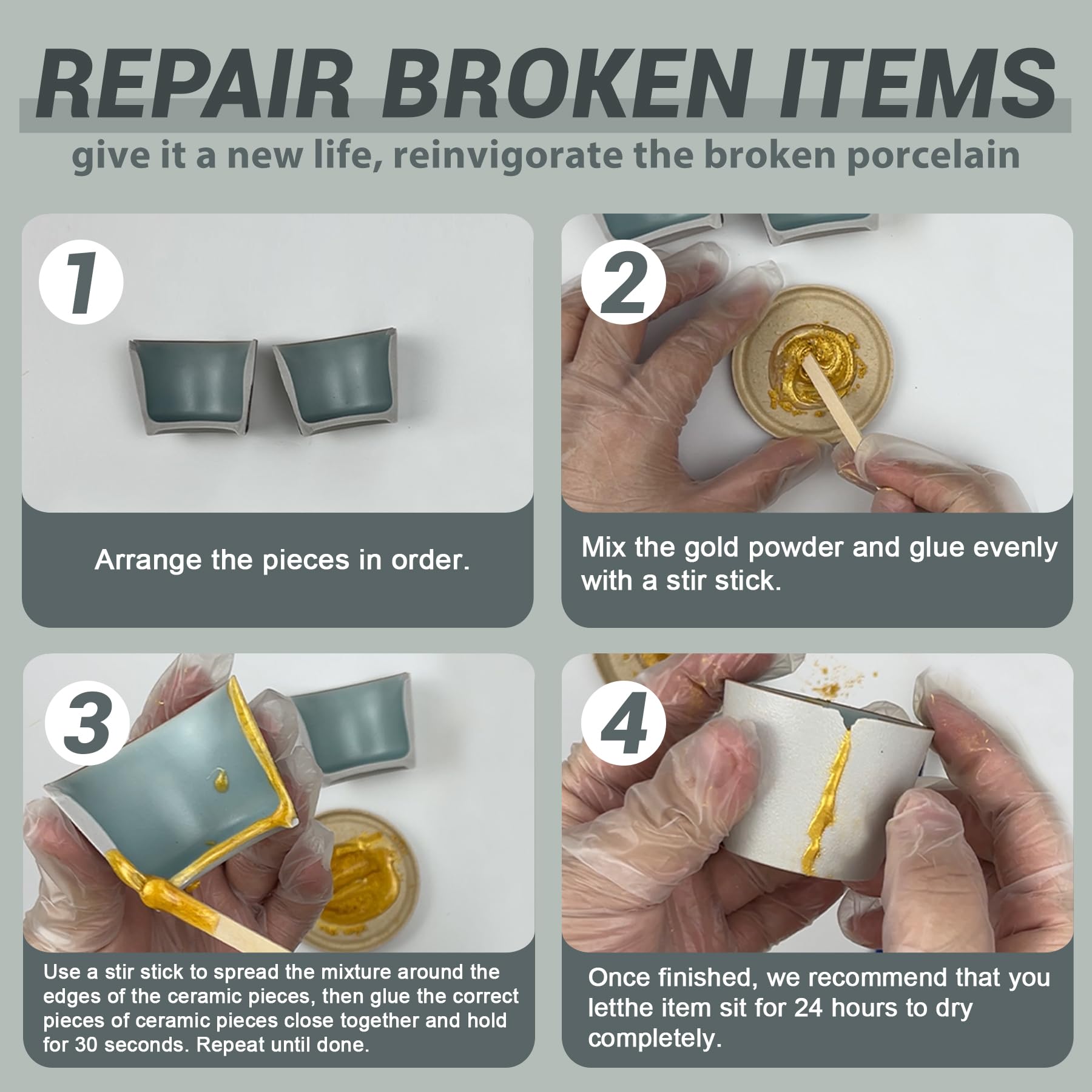 ファイアンスフィン マスタード入れ 金継ぎ ファイアンスフィン マスタード入れ 金継ぎ