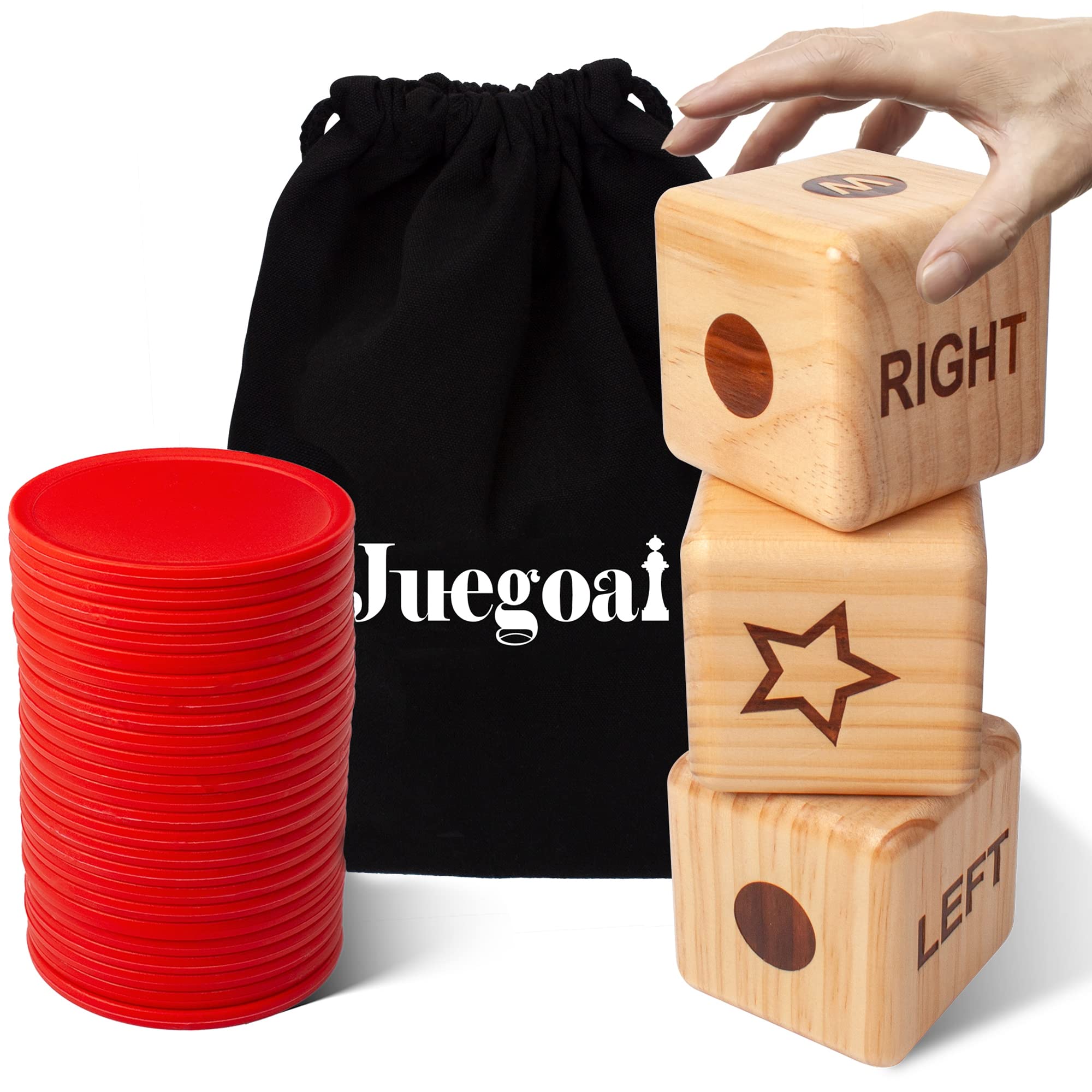 Buy JuegoalGiant Dice Game, Wooden Lawn Dice Games for Kids Adults