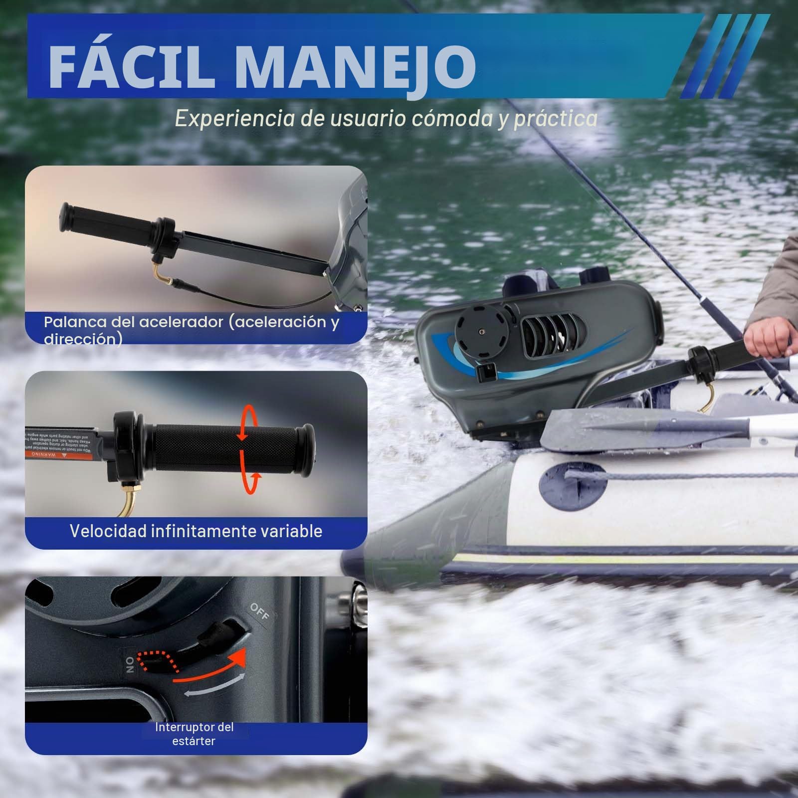 Motor fueraborda de 2 tiempos 3,5 CV refrigerado por agua con sistema CDI,motor fueraborda,motor fueraborda electrico