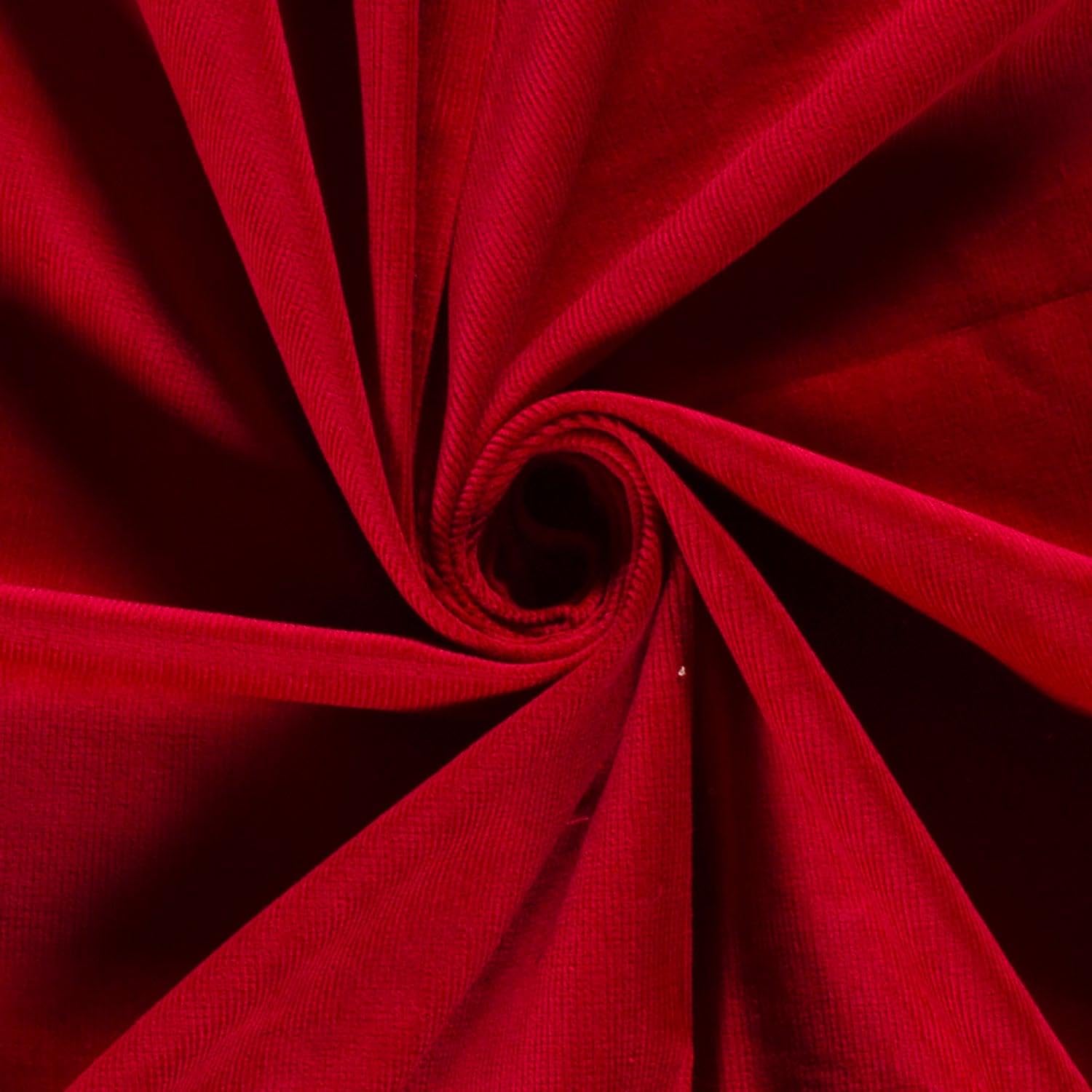 Stretch Baby Needle Cord 16 Wale Fabric Material RED 1MTR
