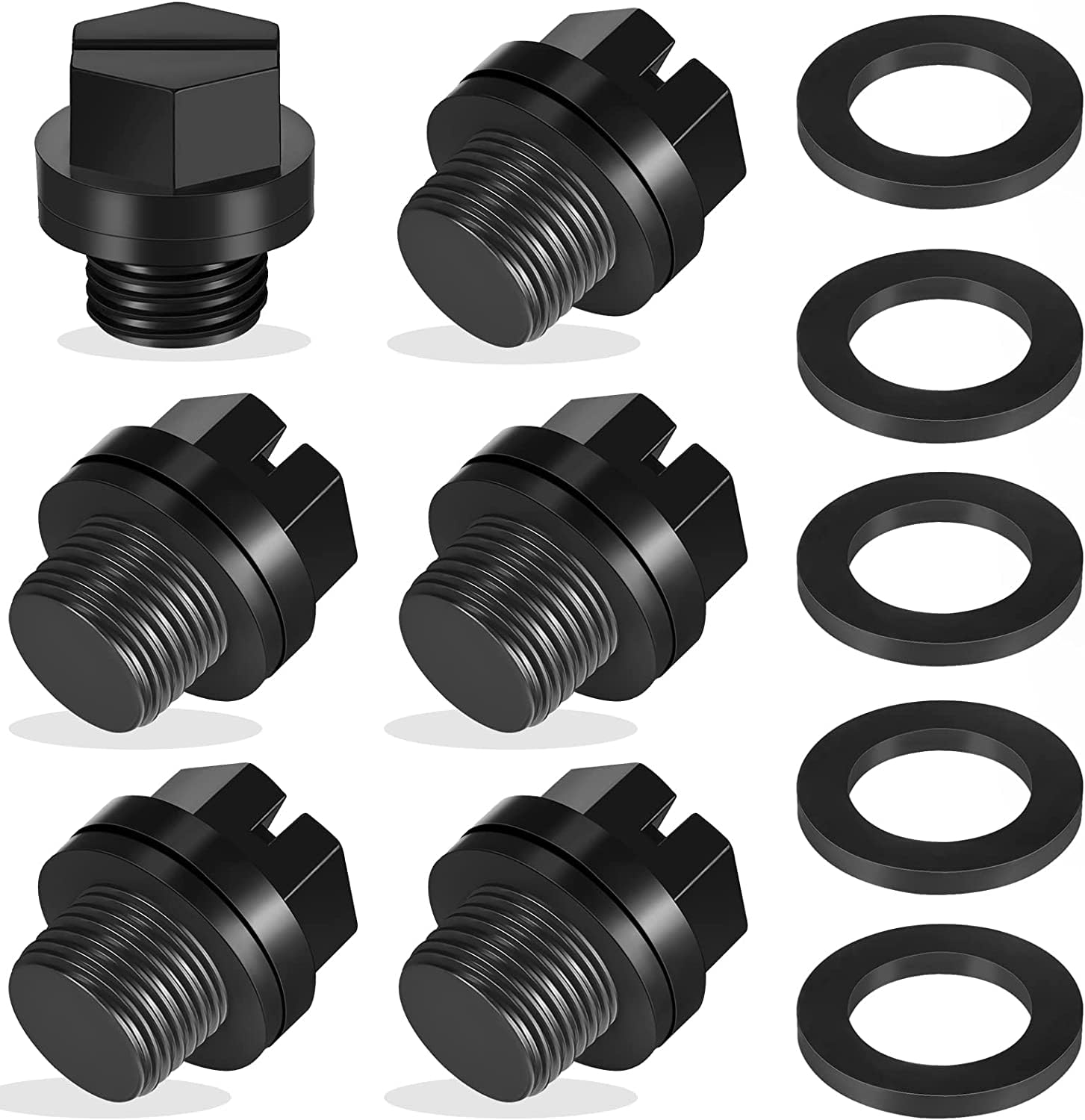 DOOLLENCE Pool Kits for SPX1700FG Pump Plug Inground Pool Filters with Gasket Replacement Pool Drain Pump Plug Inground Swimming Pool Plug Black Pipe Plug for Inground Pool with O Ring Gasket Washers