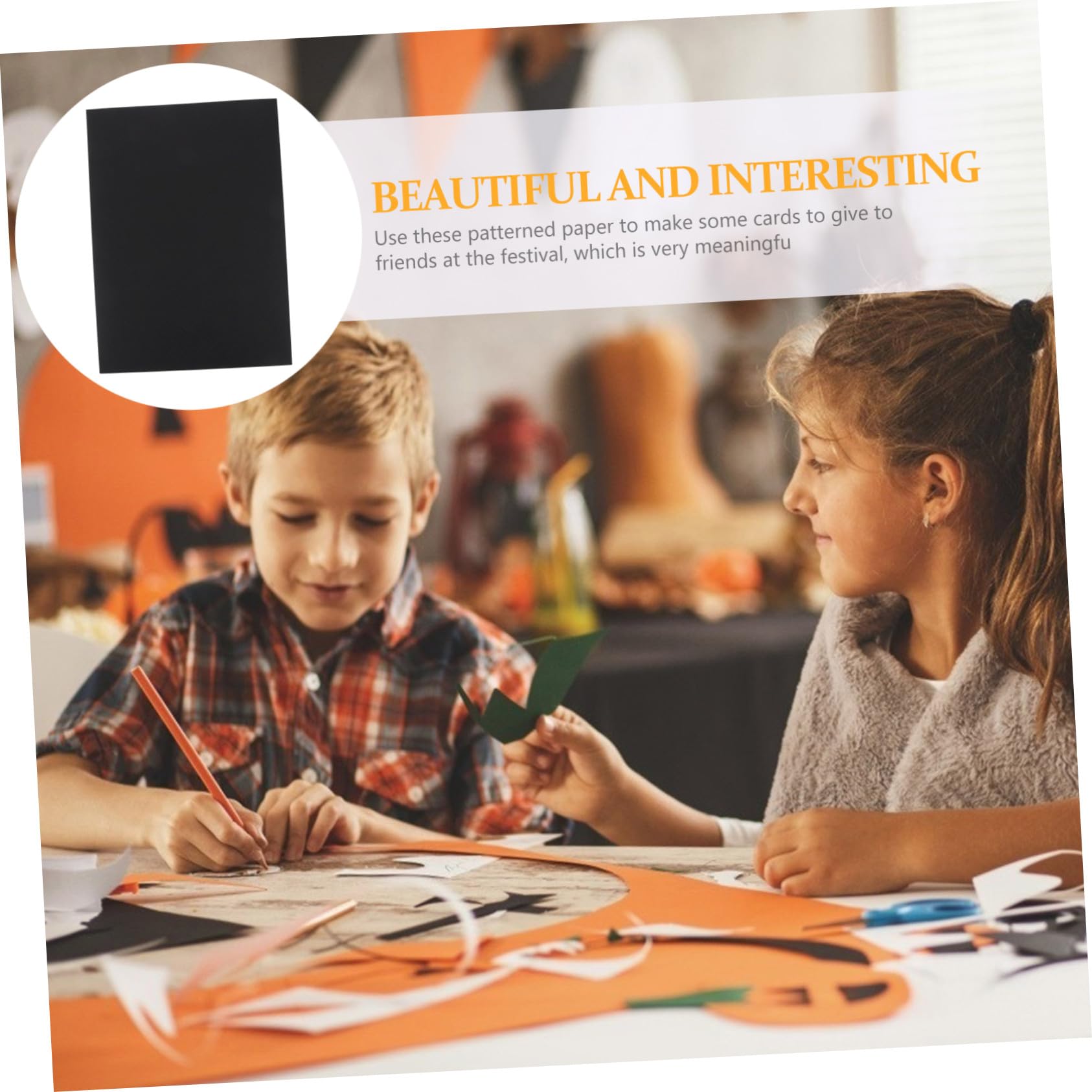 100 pièces Papier Cartonné Noir pour Dessin Bricolage DIY Garçon Fille Papier Artisanat Sûr Léger et Pratique
