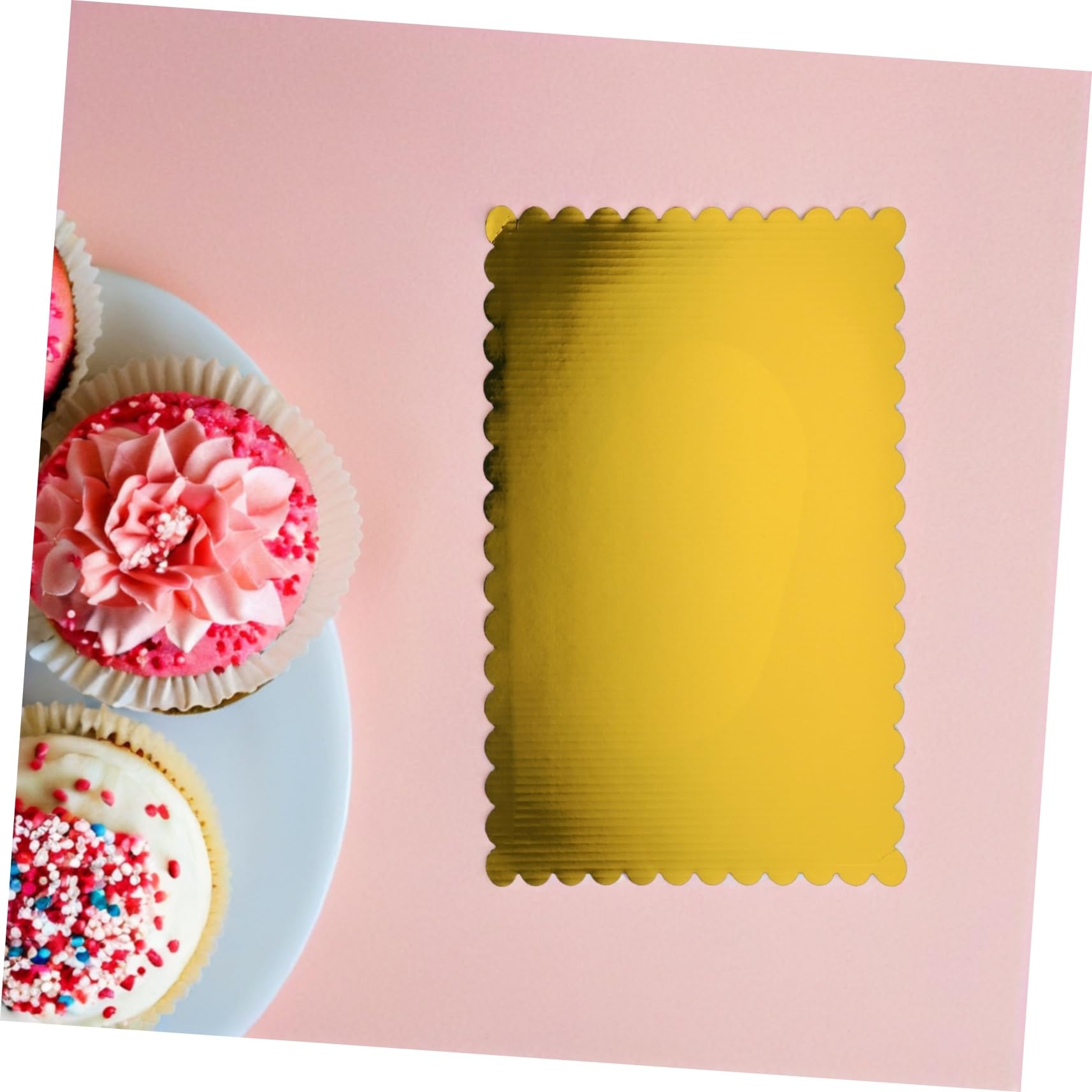 20pièces à Gâteaux Rectangulaires Carton Ondulé Base De Gâteau Ingraissable pour Gâteaux Feuille Support De Gâteau Jetable pour Pâtisseries De Mariage Et Anniversaire