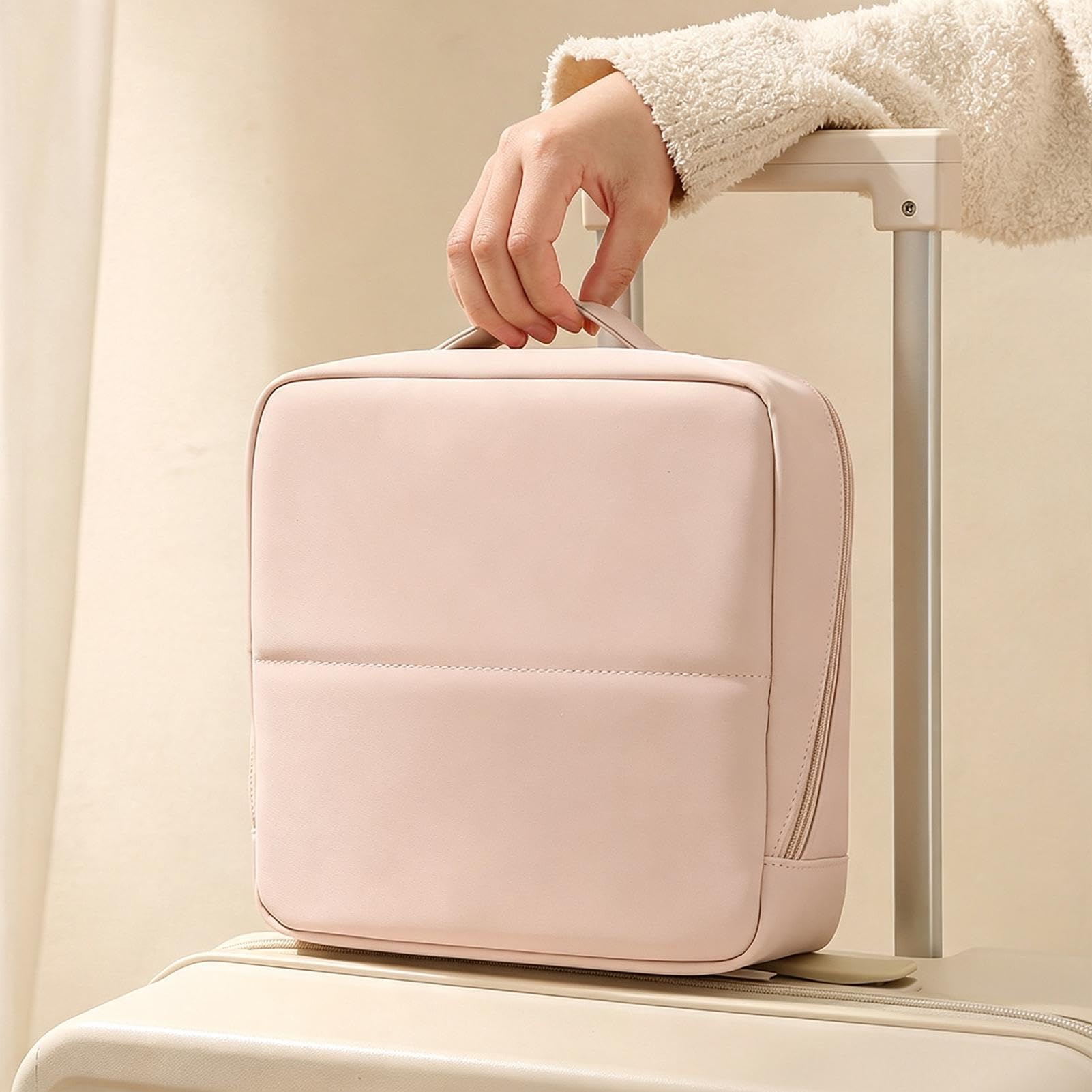 Borsa Trucchi Verticale Custodia Make-Up E Toilette Con Chiusura Magnetica | Necessaire Da Viaggio Per Vacanza Dormitorio Backpacking Fuga Di Weekend Viaggio D'Affari Hotel Campeggio Outdoor