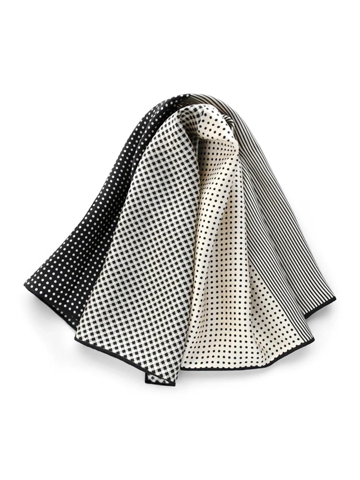 1 Uds. Bufanda de seda puntos suaves, bufandas pequeñas sarga, for mujer, chal, diadema, envoltura for Para Bodas Y Fiestas