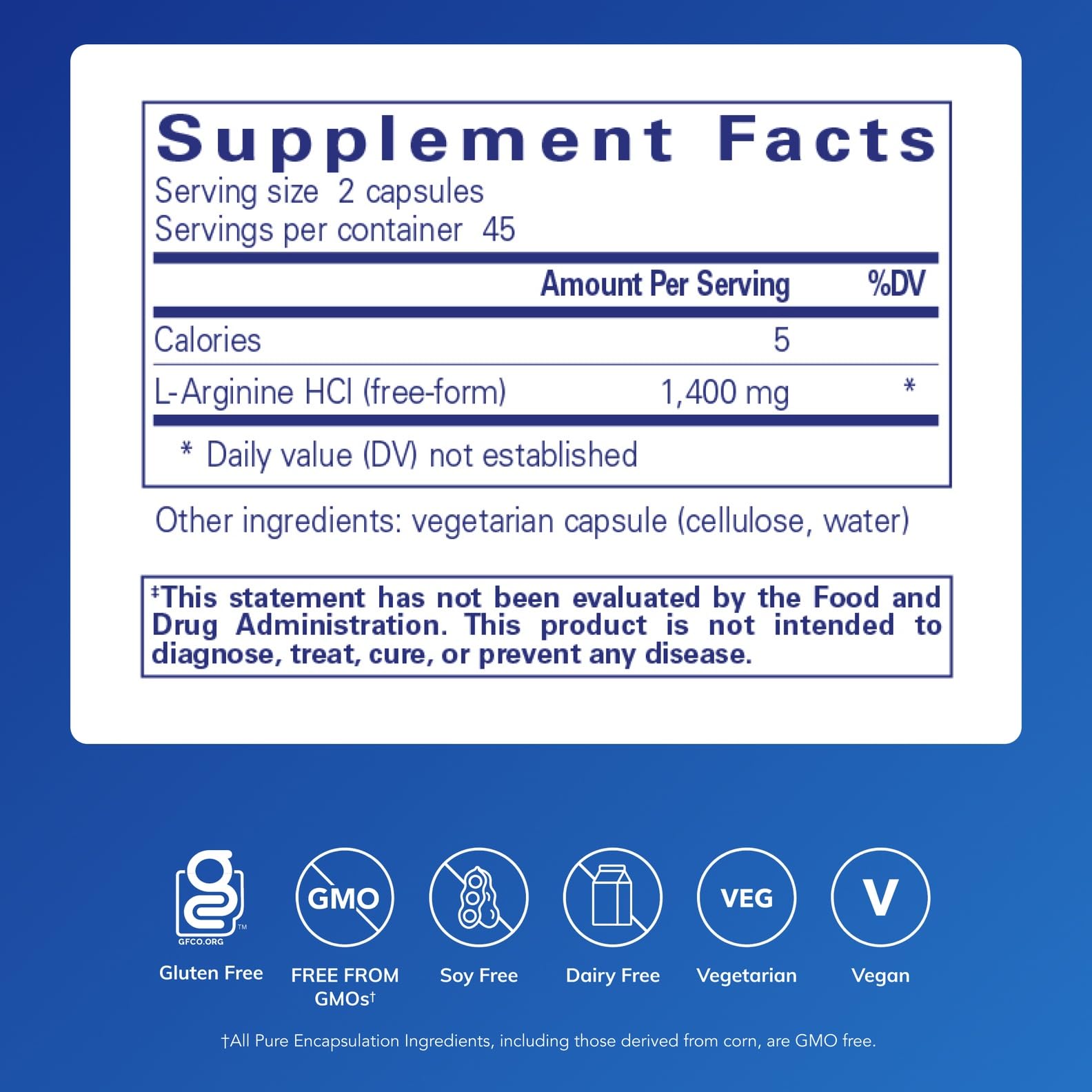 Pure Encapsulations L-Arginine, 90 Capsules — Amazon image 2