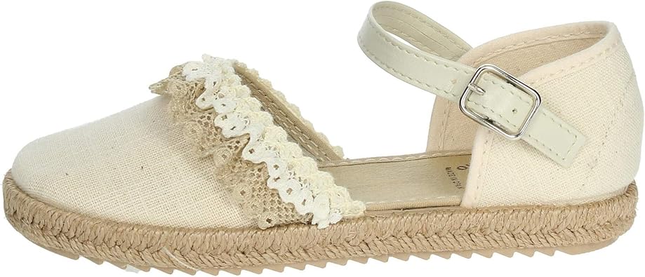 Vul Ladi Espadrillas Bambina Beige | Taglia 26 | Tessuto E Suola Gomma | Made In Spain - Foto 8