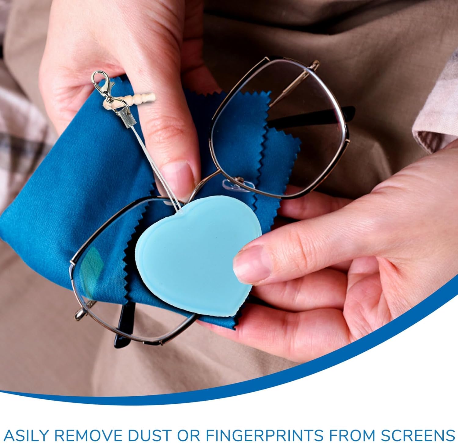 STOBOK 20pcs Heart Shape Macaron Screen Cleaner Lens Cleaning Cloths for Glasses Phones Cameras Compact Lightweight at Removing Fingerprints Decor