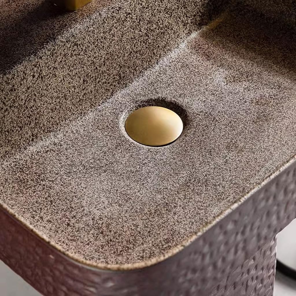 Bathroom Countertop Vessel Sink Courtyard Vertical Basin Outdoor Retro Wash Home Balcony Column Pedestal Sink Vanity