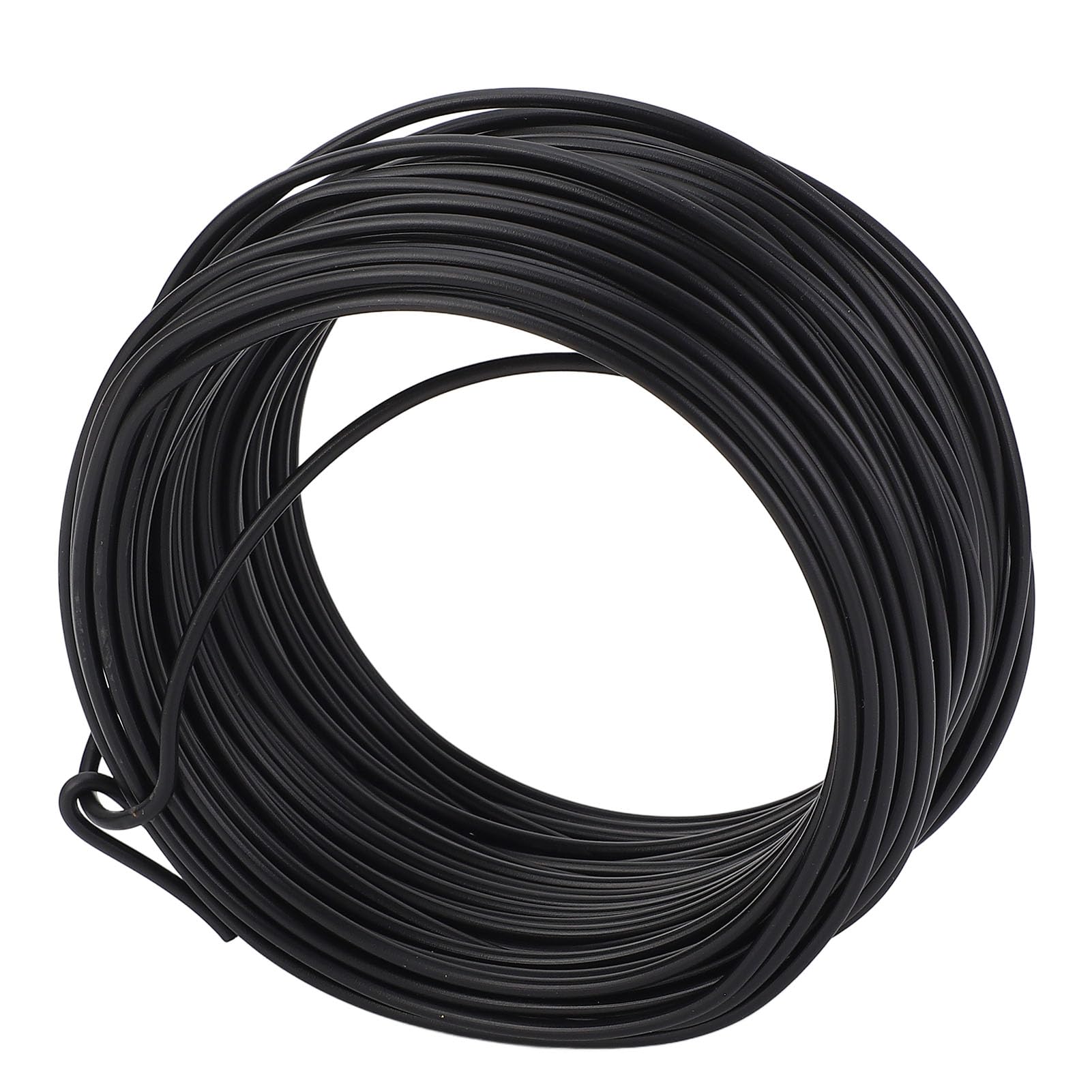 1.5mm Bendable Metal Wire, 20m Galvanized Iron Binding Wire for PVC Telecommunication Cable, Strong and Flexible, Suitable for Indoor and Outdoor Use (Black)